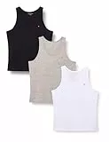 Tommy Hilfiger Men's 3P Tank Top UM0UM03867 Tank Top, Multi (Grey Heather/Black/White), L