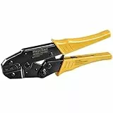 Heschen Ratschen-Crimpzange, HS-03BC, Crimpwerkzeuge für nicht isolierte Anschlüsse und Buchsen, Verwendung für 0,5-6 mm² (20-10 AWG), Gelb