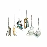 HEITMANN DECO Christbaum-Schmuck - Behang Set aus Holz - 6-TLG. - Weihnachten Baumbehang in modischer Farbe - Petrol - Weihnachtsdeko, 14.2 x 11.5 x 2 cm, Gruen/Natur
