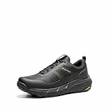 NORTIV 8 Herren wasserdichte Wanderschuhe Leichte Walking Sneaker Trekkingschuhe mit Fußgewölbeunterstützung für Camping Tennis Outdoor Training,Size 47,Schwarz,NMUMHI2505