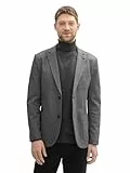 Tom Tailor Herren Piqué Sakko mit Stretch-Anteil, 35951 - Black White Birds Eye, 50