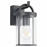 Klighten Außenwandleuchte Vintage, Wandleuchte Aussen Industrial, Anthrazit Außenlampe Industrie, E27 Wandlampe, Aluminium Außenleuchte, für Terrasse Garten, 40W Max, IP44, ohne Leuchtmittel