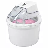 Clatronic Eismaschine | bis zu 1500 ml | Sorbet, Eiscreme, Frozen Joghurt | Zubereitungszeit: 20-40 Minuten | Inkl. Rezeptvorschläge | Nachfüllöffnung | Speiseeisbereiter mit Kältespeicher | ICM 3764