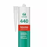 RAMSAUER 440 Naturstein (Transparent) - 310ml Kartusche, Silikon Dichtstoff für Naturstein, Marmor, Granit, uvm., Poolbau und Unterwasserbereich, Fugen im Innen- und Außenbereich, Küche und Reinraum