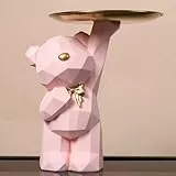 Umikk Bär Schreibtisch Aufbewahrungstablett aus Kunstharz, Bären Deko Harz Tier Skulptur Deko, Bär Statue mit tablett lagerung, Tier Handwerk Harz skulptur, Geschenk für Wohnzimmer