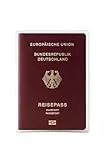 GHADA Reisepasshülle Transparent – Made in Germany – Passhülle für Deutschen & EU Reisepass, Schutzhülle aus robustem Kunststoff, wasserdicht & Kratzfest – Reise Zubehör (1)