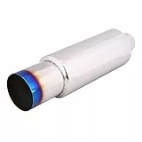 Brennspitzen-Endschalldämpfer Auto Universal Rostfreier Stahl 2,5 Zoll Einlass 4 Zoll Verbrannter Spitze N1 Stil Edelstahl Schalldämpfer Heck Auspuffrohr