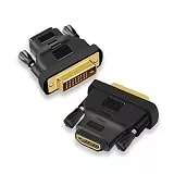 MMOBIEL HDMI auf DVI Adapter - Bidirektional – Stecker DVI-D Dual Link auf HDMI Buchse - Konverter Unterstützt Monitor, PC, TV, Gaming, Projektor - 1080p Full HD 60Hz - Gold Stecker