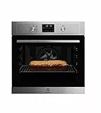 Electrolux EOF4P46X Multifunktions-Backofen, 72 l, Klasse A+, SurroundCook, Pyrolytische Reinigung, 589 x 594 x 569 mm, Edelstahl Anti-Fingerabdruck