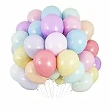 40 Stück Luftballons Pastell 10 Zoll Macarons Luftballons, Luftballons Geburtstag Luftballon Girlande Gilt für Deko Hochzeit und Party Deko Gender Reveal Party Deko