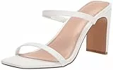 The Drop Damen Avery Square Toe Two Strap High Heeled Sandalen - Weiß - Gr. 39 EU