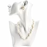 SOUJOY Schmuckständer, Halskette Schaufensterpuppe Display Ständer zum Verkauf, weißer Harz Anhänger, Büste Ohrring Halter Organizer für Schmuck, Ohrringe, Ringe