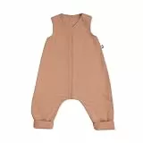 Julius Zöllner Schlafoverall Jumper Musselin 0,5 TOG Gr. 80 | 100% Baumwollmusselin | Oeko-TEX Standard 100 | Dune