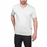 HRM Herren Luxury V-Neck Tee, weiß, Gr. 4XL I Premium T-Shirt Herren V-Ausschnitt aus 100% Bio-Baumwolle I Basic T-Shirt bis 60°C waschbar I Hochwertige & nachhaltige Herren-Bekleidung