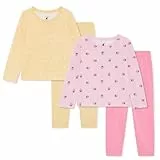 Bramble & Bear (2er-Pack) Langarm-Pyjamas für Kinder und Kleinkinder – sanftes Pyjama-Set aus Bio-Baumwolle für Kinder im Alter von 2 bis 10 Jahren – bequeme, gemütliche, weiche Unisex Schlafanzüge
