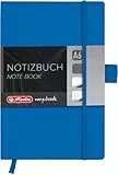 Herlitz 11369162 Notizbuch my.book Classic A6, 96 Blatt, kariert, blau
