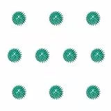 CanDo Massageball, Igelball, Noppenball, Durchmesser 7 cm, grün, 12 Stück