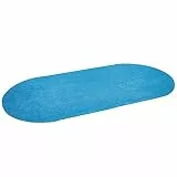 Bestway Flowclear 14 Fuß x 8 Fuß 2 Zoll Solarwärme ovale Poolabdeckung für ober- und unterirdische Schwimmbäder, Blau (nur Abdeckung)