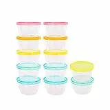Badabulle Badabowls Aufbewahrungsbehälter für Babybrei - 12er Set, 250ml Füllmenge, auslaufsicher