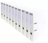 Exacompta 53748E 10er Pack Premium PVC-Ordner Prem´Touch Pastell. 7 cm breit DIN A4 Ringordner Aktenordner Briefordner Büroordner Plastikordner Schlitzordner Weiß