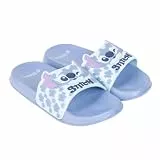 Lilo und Stitch Badeschuhe für Mädchen, Badelatschen, Hellblau, Zehentrenner, Badeschlappen, super soft leicht (Blau, EU Schuhgrößensystem, Grundschulkind, Damen, Numerisch (von/bis), M, 28, 29)