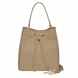 Lazarotti Bologna Damen Henkeltasche aus Echt-Leder | Handtasche mit abnehm- & längenverstellbaren Trageriemen | Bucket Bag 25 cm