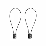 RESET-200 (2er-Pack) 4-stelliges Zahlenschloss mit flexiblem Kabel, 50 cm langes Schloss, 3 mm Durchmesser Kabel für Mülleimerdeckel, Schließfach, Schrank, Gepäck, Koffer, Waffe, Pistole