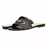 GUESS Damen Hammi Flache Sandale, Schwarz 001, 38 EU