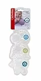 Infantino 316564-01 Infantino Transparente Beißringe – Weicher Beißring aus schadstofffreiem Material für die sensorische Entwicklung und Unterstützung beim Zahnen, mehrfarbig
