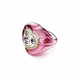 Swarovski Dulcis Cocktailring, Herzschliff, Pavé, Herz, Rosa
