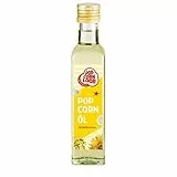 Popcornloop Popcorn Öl für Mais 250 ml Flaschen Hocherhitzbar Butter High Oleic Fett mit Butteraroma Buttergeschmack Oil Omega Hocherhitzbares Bratöl Popcornmaschine Zucker Salz Rapsöl Sonnenblumenöl