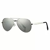 COASION Pilotenbrille Polarisierte Sonnenbrille klein für Herren Damen Polarisiert UV400 Schutz Retro Piloten Sonnenbrillen Vintage, 52MM