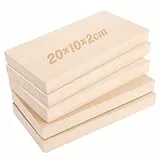 YAYODS 5 Stück 20x10x2cm Schnitzholz Rohlinge Brett aus Lindenholz - Lindenholz zum Schnitzen - Holz zum Schnitzen - Holzblock Holz zum Basteln - Bastelholz Klötzchen - Holzblöcke Holzklotz für DIY