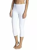 CALIDA Natural Comfort 3/4-Leggings Damen, aus hochwertiger Baumwolle Weiss 40-42