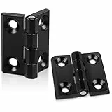 Yeepeo 4 Stück Scharnier Schwarz, 40×40×5 mm Scharniere Klappbar Zinklegierung Klein Schaniere, Klappscharnier Türscharniere für Leichte Türen und Fenster Schränke Werkzeugkästen