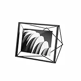 Umbra Prisma 10x15 cm Bilderrahmen - Wand- und Tisch Fotorahmen für Bilder, Kunstdrucke, Illustrationen, Graphiken und Mehr, Schwarz