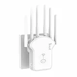 WLAN Verstärker, 1200Mbit/s WLAN Repeater, 5G & 2.4G Dualband Ultraxtender WiFi Verstärker mit LAN anschluss, WPS, Kompatibel mit 99% Standard-WiFi Routern, Deckt bis zu 9200Sq.ft und 35 Geräte