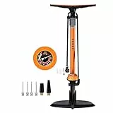 GOBKO Fahrradpumpe Luftpumpe Fahrrad Französische Ventile mit Manometer, Luftpumpe für Rennrad MTB Sportballpumpe Hochdruck 160 Psi und 11 Bar