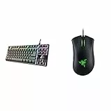 Trust Gaming 24068 Tastatur mit TKL-Design GXT 833 Thado - Beleuchtete Tastatur mit Deutsches QWERTZ Layout & Razer DeathAdder Essential (2021) - Essentielle Gaming-Maus mit optischem 6.400-DPI-Sensor