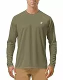 Roadbox Herren Langarm UV Schutz Shirt UPF 50+, Schnelltrocknend Atmungsaktiv Rashguard für Schwimmen Surfen Outdoor