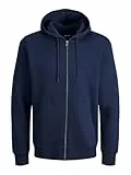 JACK&JONES PLUS Herren JJEBRADLEY Sweat Zip Hood NOOS PLS Sweatshirt-Jacke, Navy Blazer, 6XL Grande Taille
