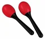 Nino Percussion Small Egg Maracas - 1 Paar kleine Shaker für Kinder ab 3 Jahren - Musikinstrument - Kunststoff, Schwarz und Rot (NINO569R)