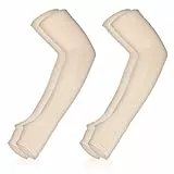 Abeillo 4 Paar Lange Armstulpen, Armstulpen Damen, UV Sonnenschutz, Schützender Armschutz, Lange Fingerlose Handschuhe Wärmer Daumenloch, Armsleeve, Hautschutzärmel für Damen Herren (Hautfarbe)