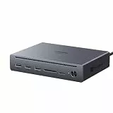 UGREEN Maxidok Thunderbolt 5 Dock, Dual 6K@60Hz/ 4K@120Hz, 120Gbps Datentransfer, 3*USB A Ports, 100W Aufladen, SD&TF Kartenleser, Ethernet, TBT5 Dock für TBT5/4 MacBooks and Windows-Laptops