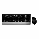 MediaRange Funk-Tastatur- und Maus-Set, Highline Serie, QWERTZ, schwarz/silber