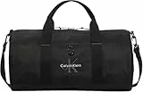 Calvin Klein Herren Duffle Bag Tasche Bold Weekender mit Tragegurt, Schwarz (Black), Einheitsgröße
