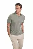 DeFacto Herren Basic Poloshirt - Klassisches T-Shirt für Männer Khaki M