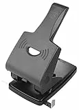 OFFICER PRODUCTS PRODUCTS 18052511-05 Locher/bis 65 Blätter/Mechanismus und Gehäuse aus Metall/Kunststoffarm (ABS)/ Farbe: Schwarz/Rutschfeste Kunstsoffkappe für den Boden