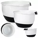 Excellent Housware Rührschüssel Set 3,5 & 2,0 Liter - Schüsseln mit Stoppboden für sicheren Halt - Schüsselset zum Mischen & Verrühren - Schüssel Teigschüssel Kochschüssel