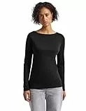 Street One Damen 3228383 Basic Langarmshirt, Black, 42